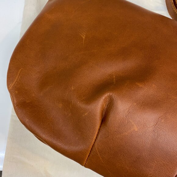 Clare V Moyen Messenger in Tan Leather - Picture 4 of 12